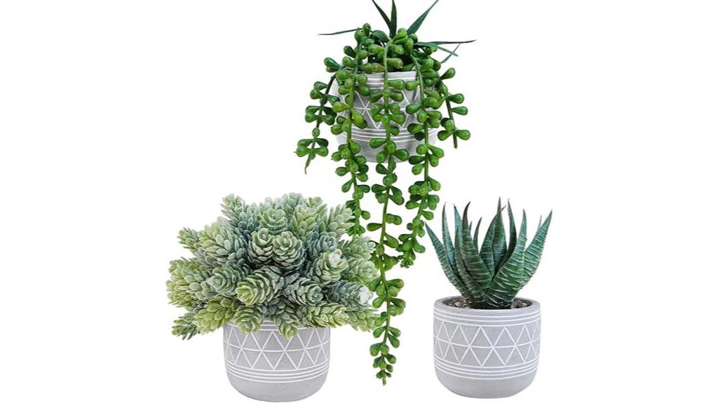 mini faux succulent plants