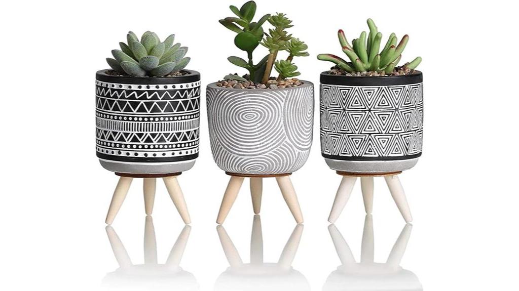 modern artificial potted plants