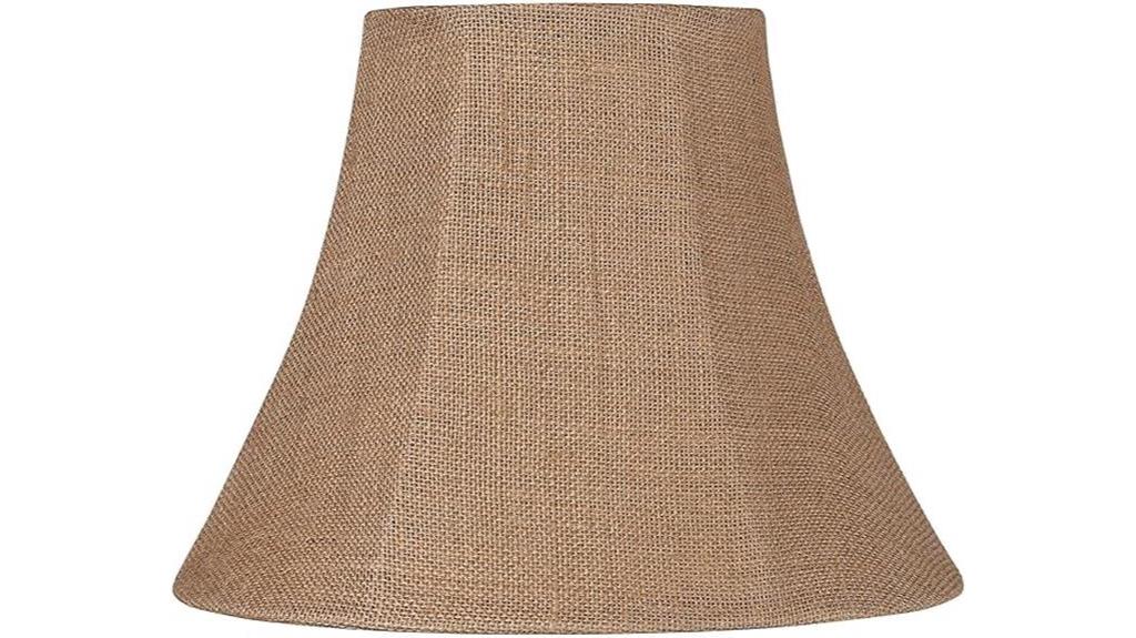 natural burlap bell shade