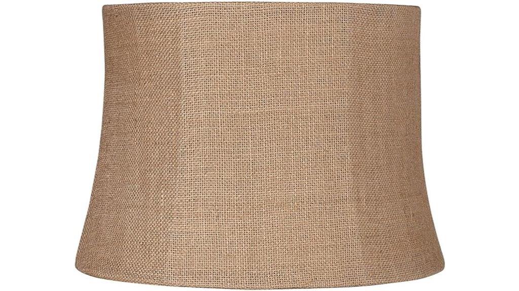 natural burlap drum shade