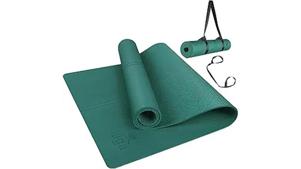 non slip yoga mat alignment