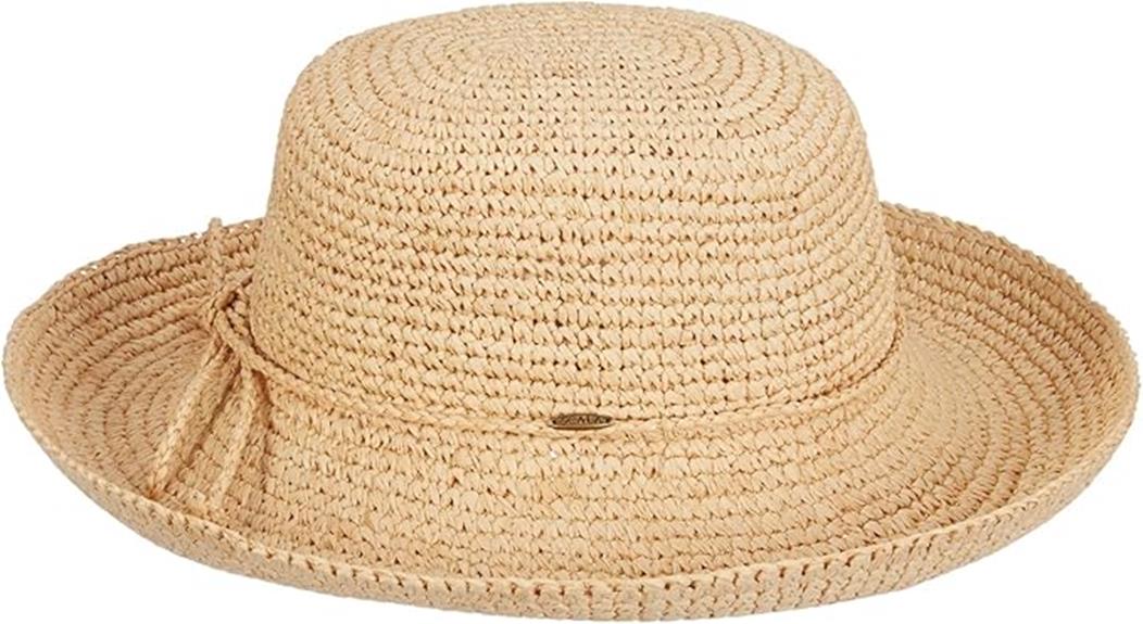 packable raffia sun hat