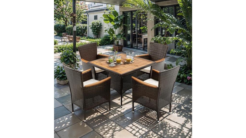patio wicker dining set