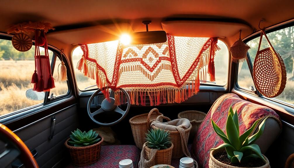 personalized boho chic car decor