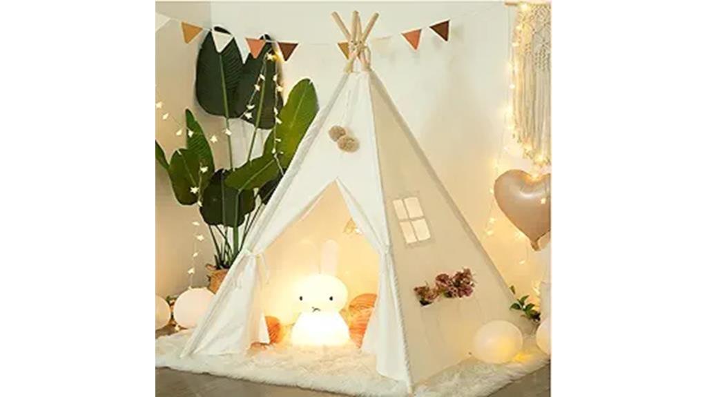 portable white kids teepee