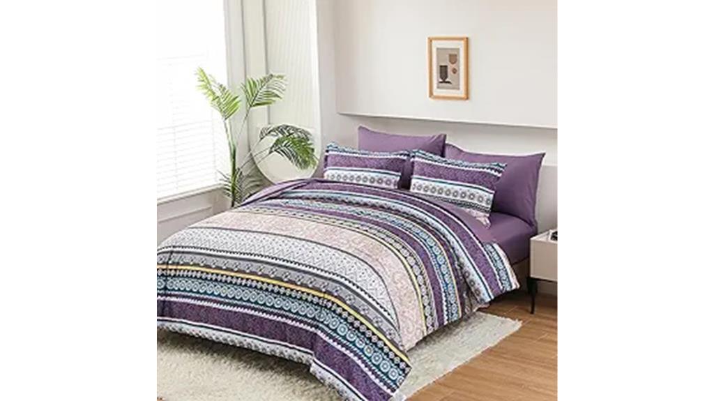 purple bohemian comforter set