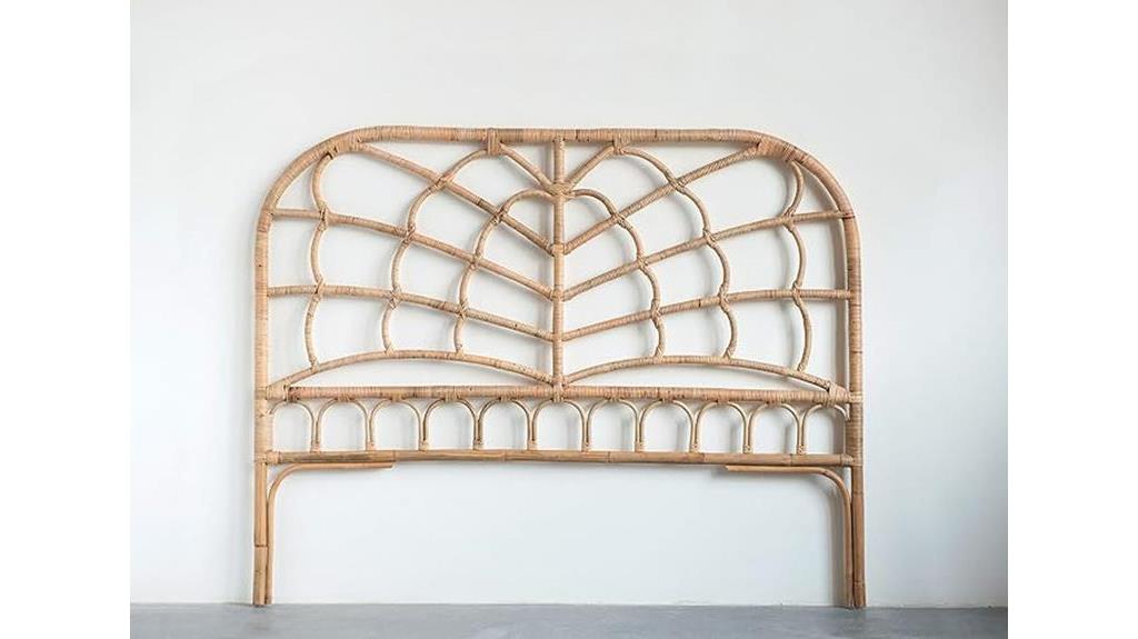 queen rattan headboard design