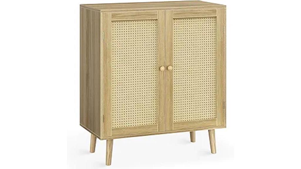 rattan door storage buffet cabinet