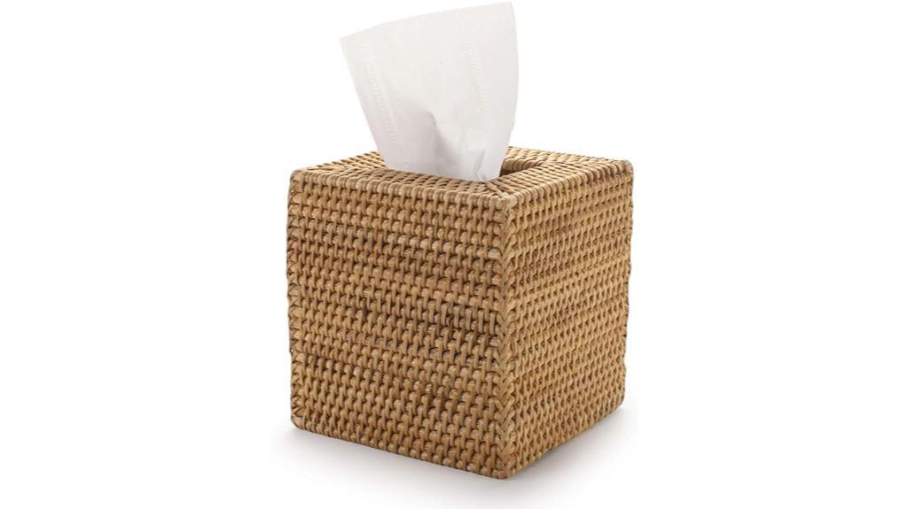 rattan tissue box cover