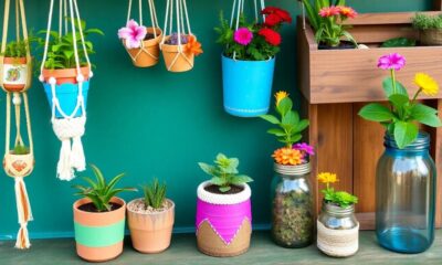 recycled diy boho planters