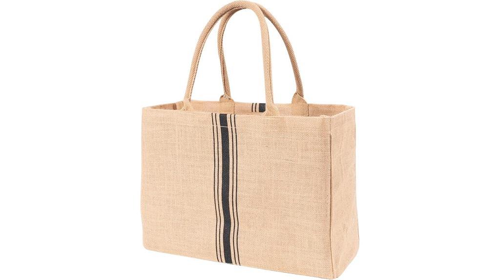 reusable jute grocery tote