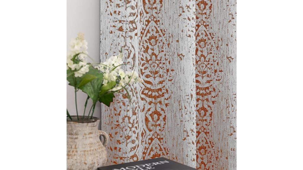 rust red bohemian curtains