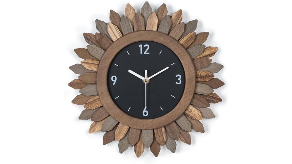 rustic boho sunburst clock