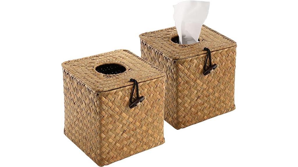 seagrass tissue box covers