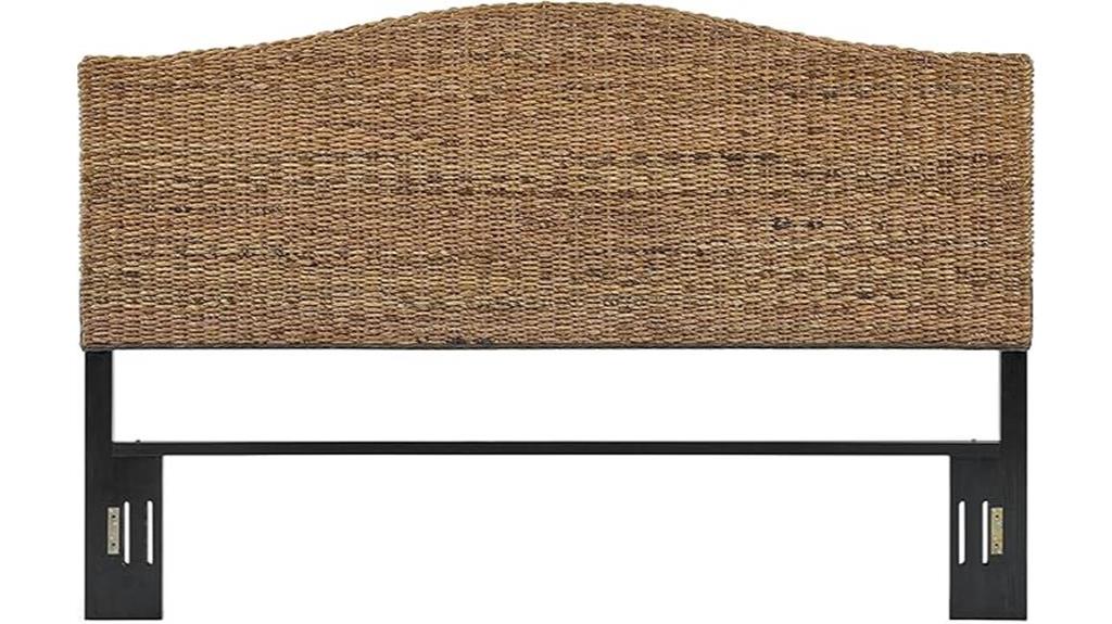 serena rattan bed headboard