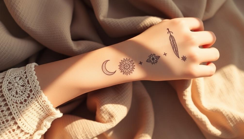 simple bohemian tattoo designs