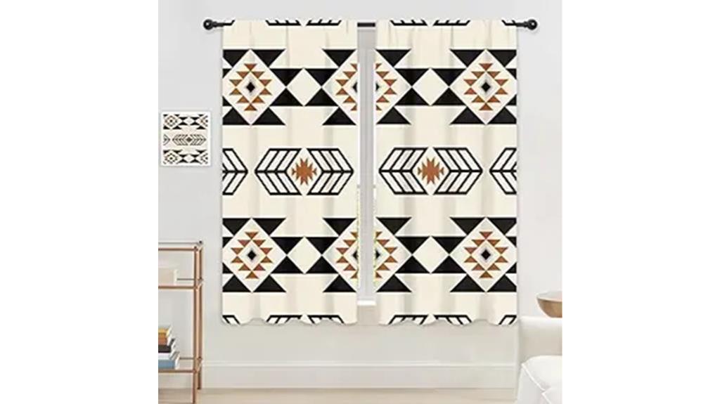 southwestern aztec curtains set