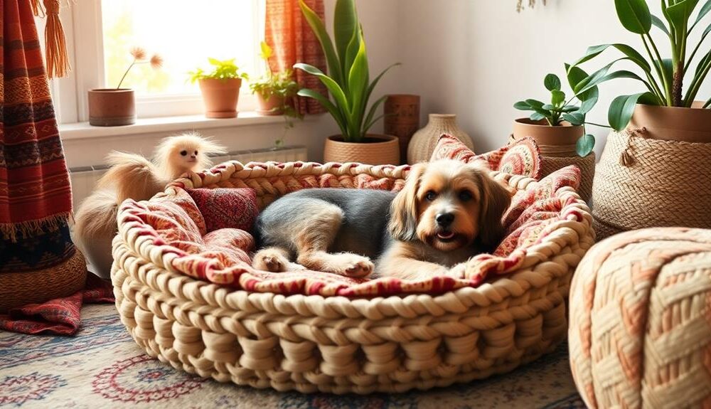 stylish handwoven dog beds