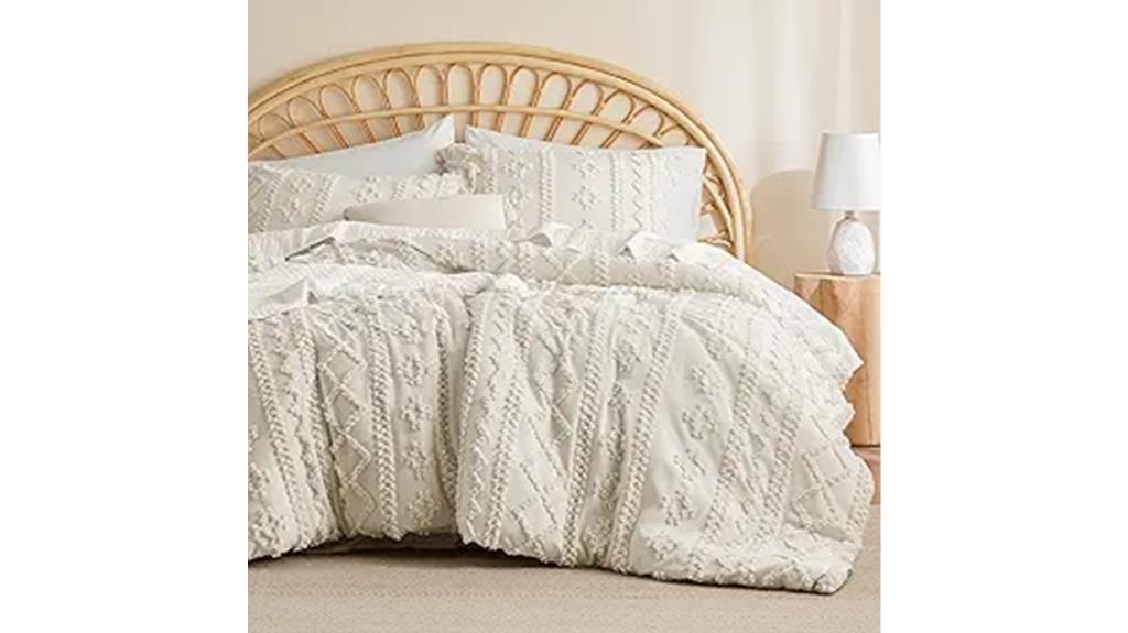 tufted boho queen bedding