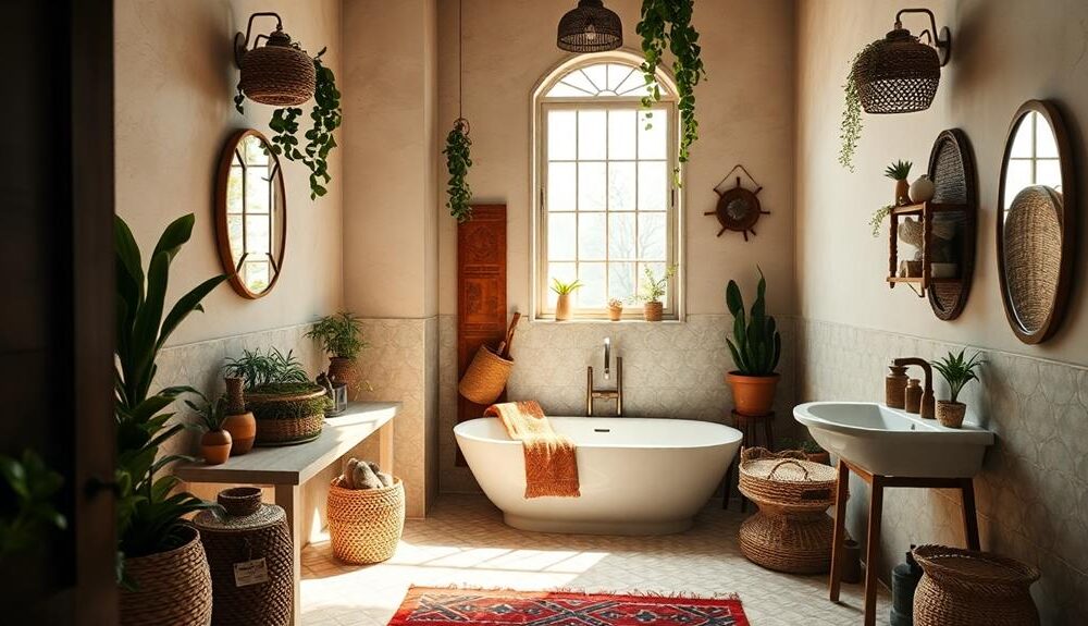 versatile boho bathroom styles