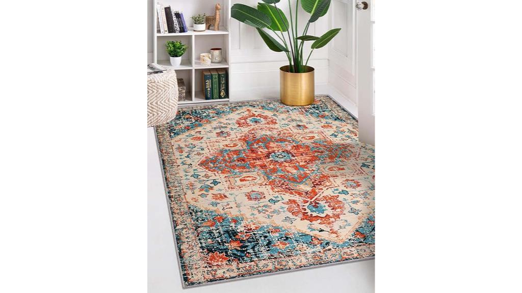 washable area rug 5x7ft