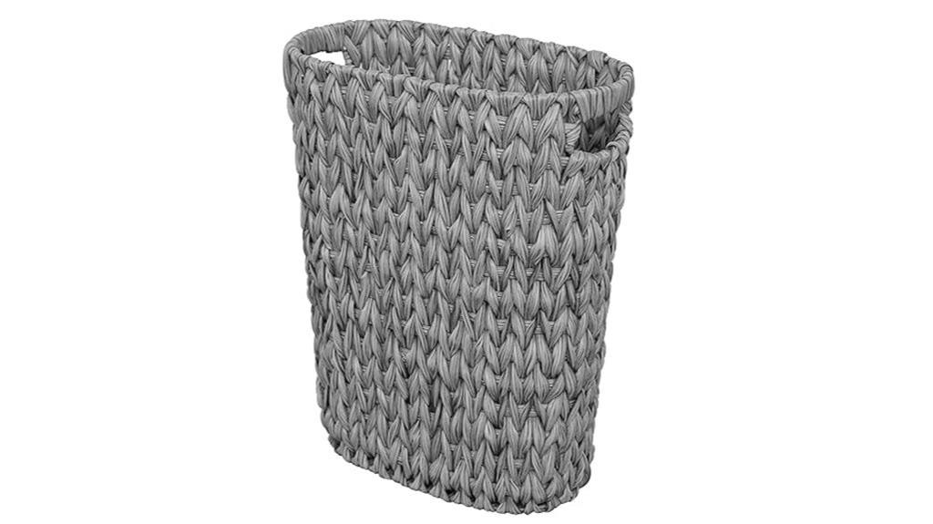 wicker trash can 5 gallon