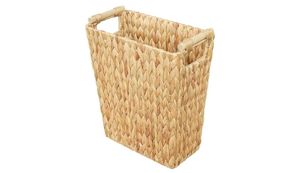 wicker trash can 6 gallons