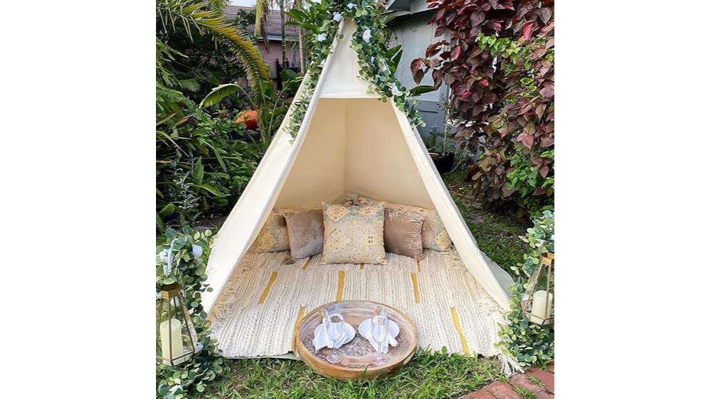 wide open teepee tent