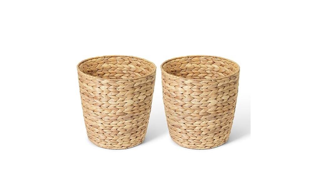 woven waste basket set