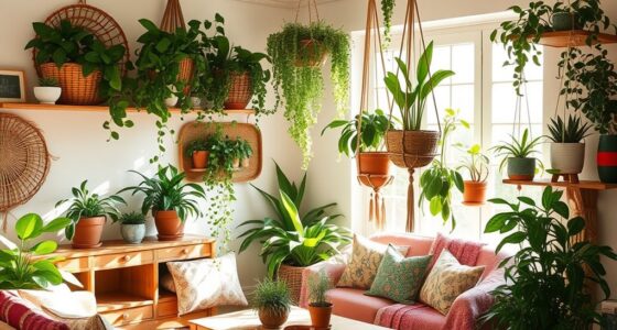 adding greenery to boho style