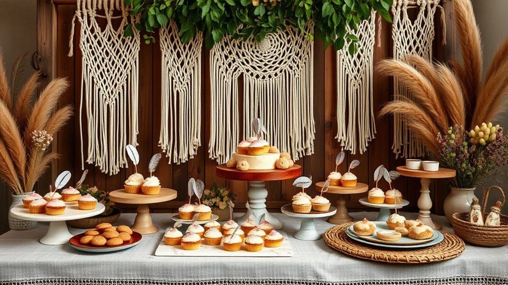 bohemian dessert display ideas