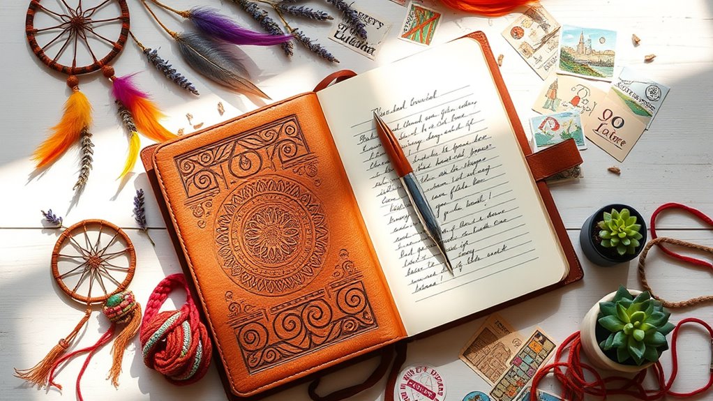 bohemian travel journal designs