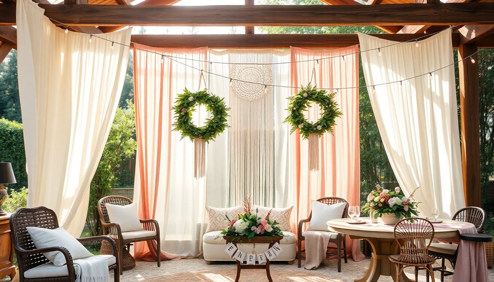 boho baby shower decor