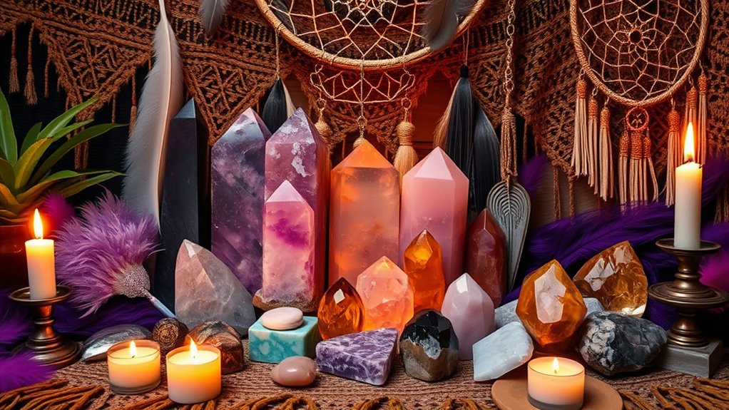 boho crystal healing practices
