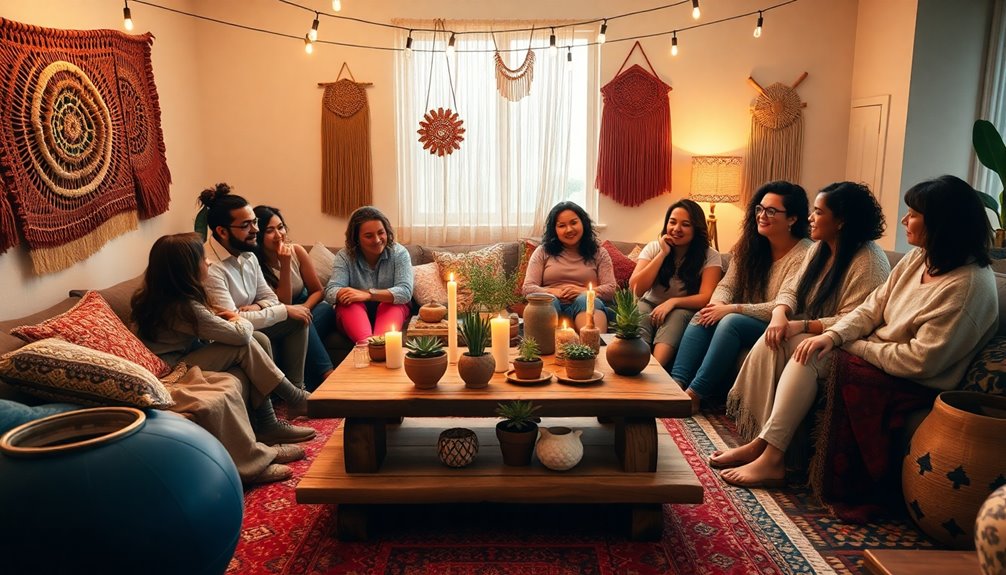 boho decor with natural textures