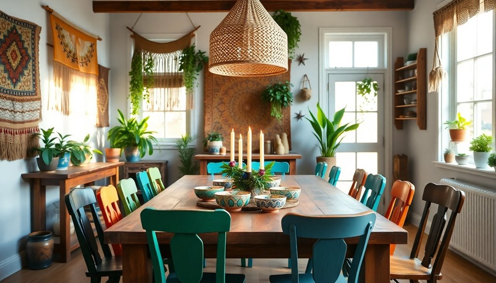 boho dining room decor