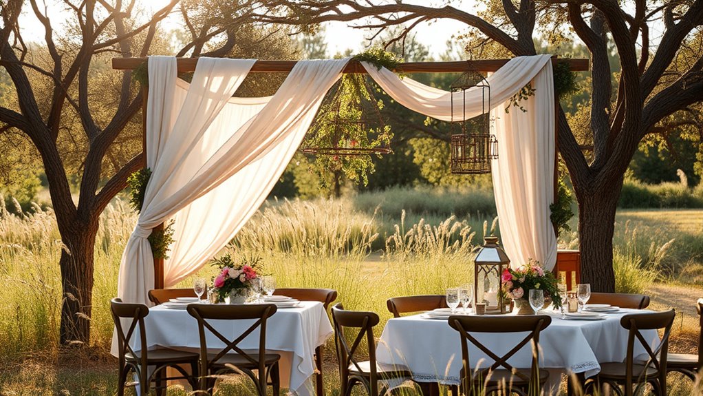 boho engagement celebration decor