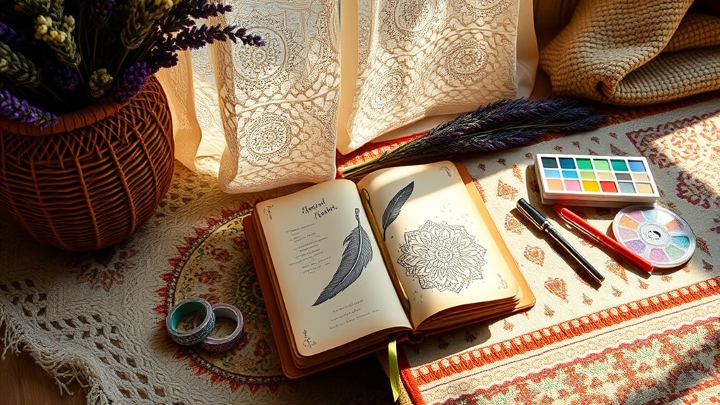 boho journaling encourages creative self expression