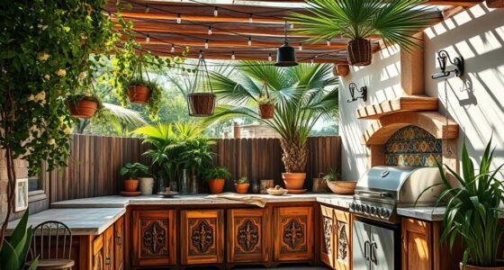 boho outdoor kitchen design