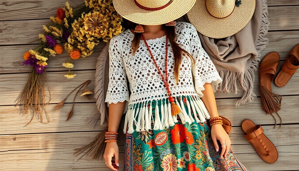 boho style comfortable textured layers