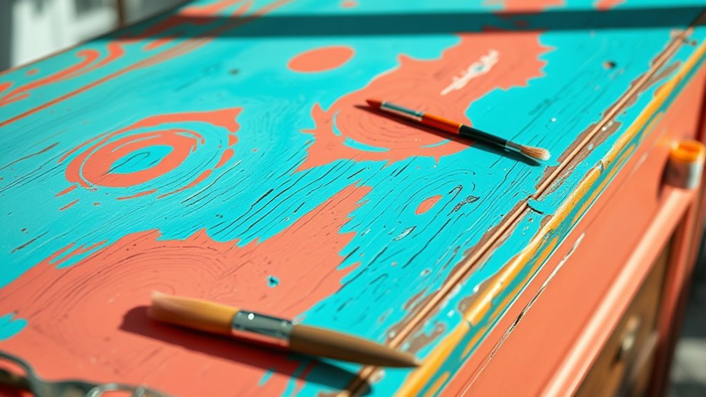boho style furniture painting