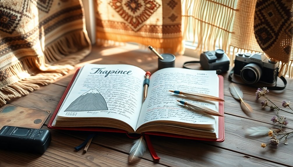 boho travel journal personalization