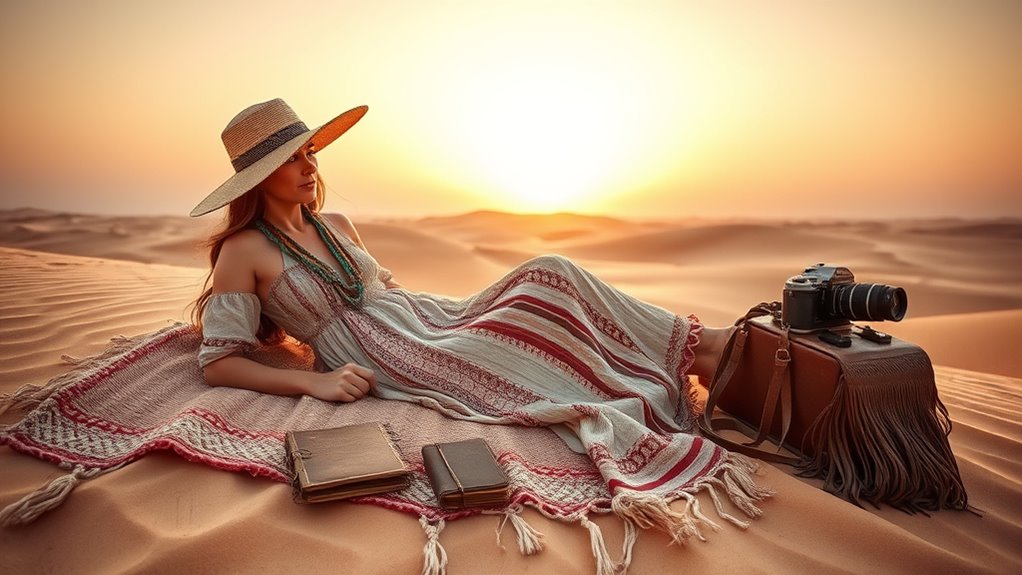 boho travel photography style