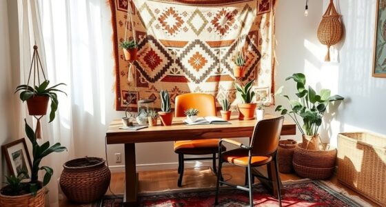 boho workspace design ideas