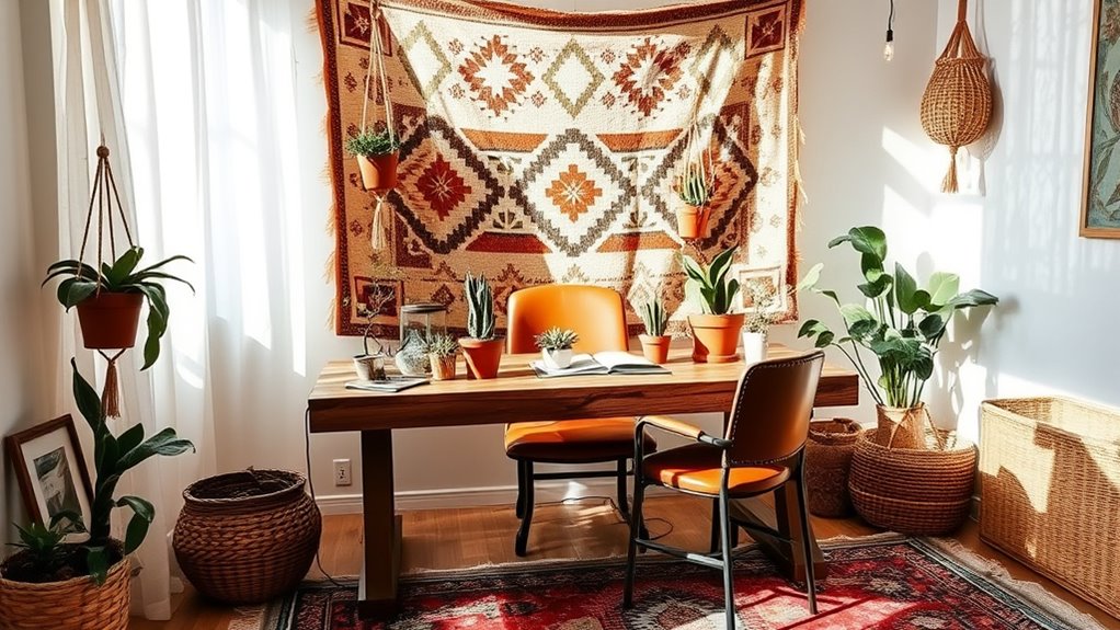 boho workspace design ideas