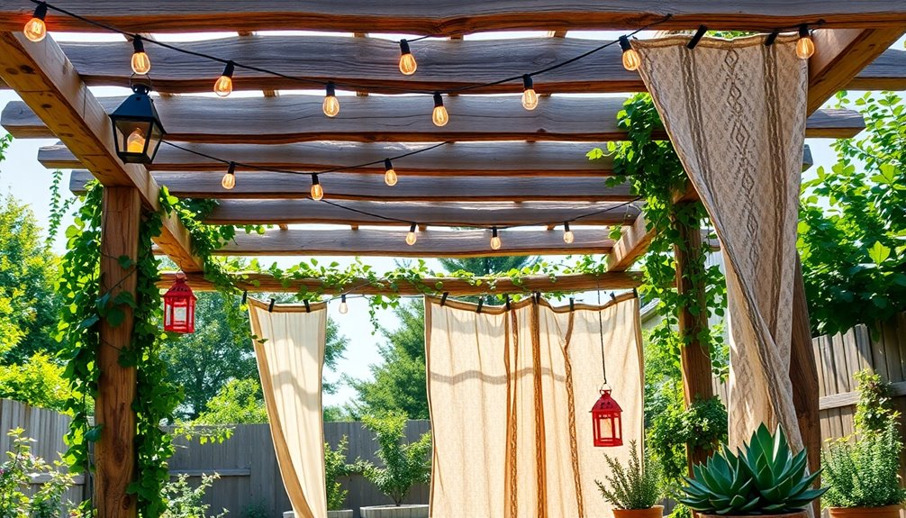 build colorful eclectic outdoor retreat