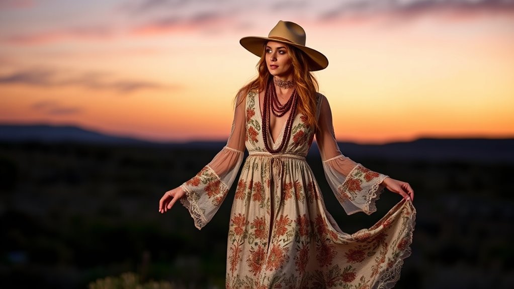 casual boho evening attire