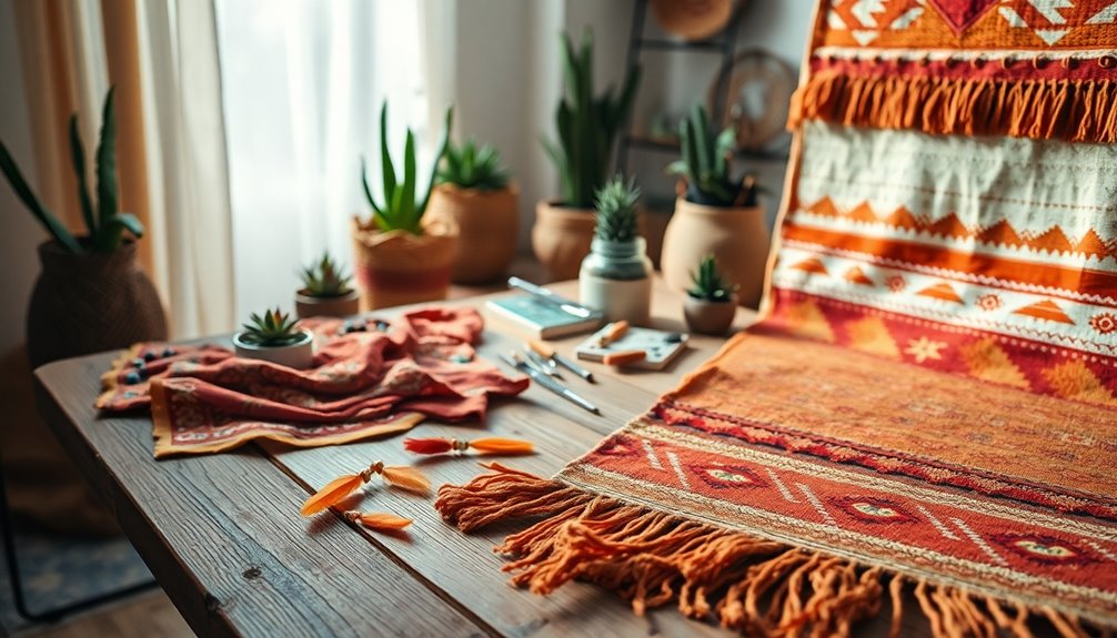 colorful layered boho art