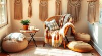 cozy boho reading corner