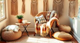 cozy boho reading corner